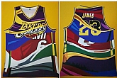 Lakers 23 Lebron James Multi Color Swingman Jersey,baseball caps,new era cap wholesale,wholesale hats